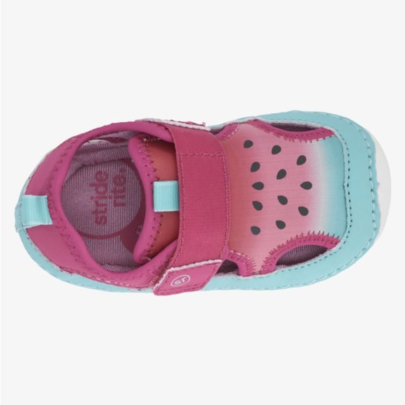 NEW Stride Rite Sizes 4.5 - 6 Splash Sandal Water Shoe - Watermelon Pink - Picture 3 of 8